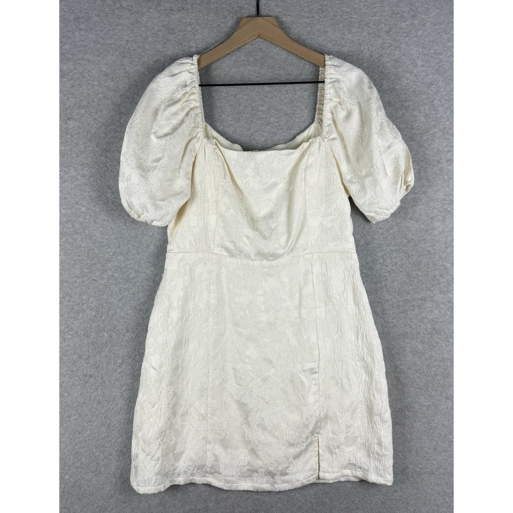 Altar'd State Cream Puff Sleeve Dress